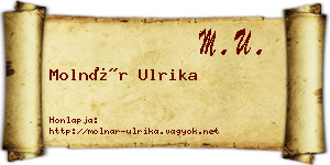 Molnár Ulrika névjegykártya